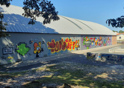 La fresque murale du skatepark de Lanton