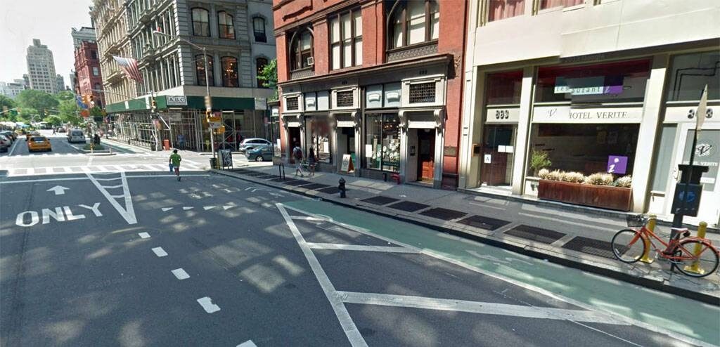 Bande cyclable de Broadway à New-York