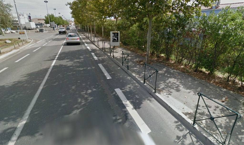 Bande cyclable de l’entrée de Palavas