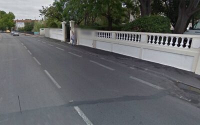 Bande cyclable des boulevards Berthelot à Orient à Montpellier