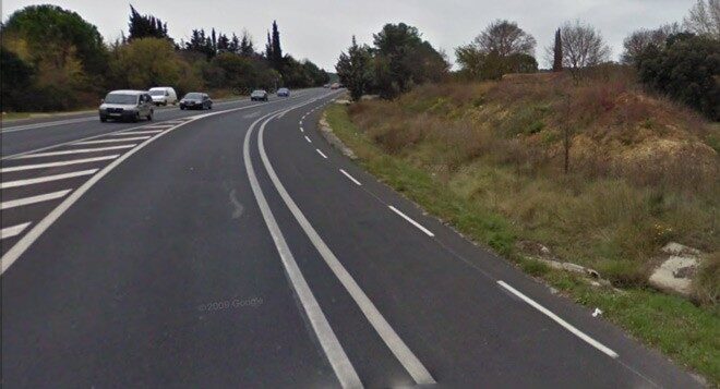 Bande cyclable du Martinet à Clapiers