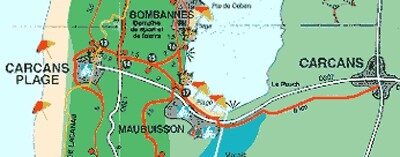 Piste cyclable de Carcans à Carcans-Plage