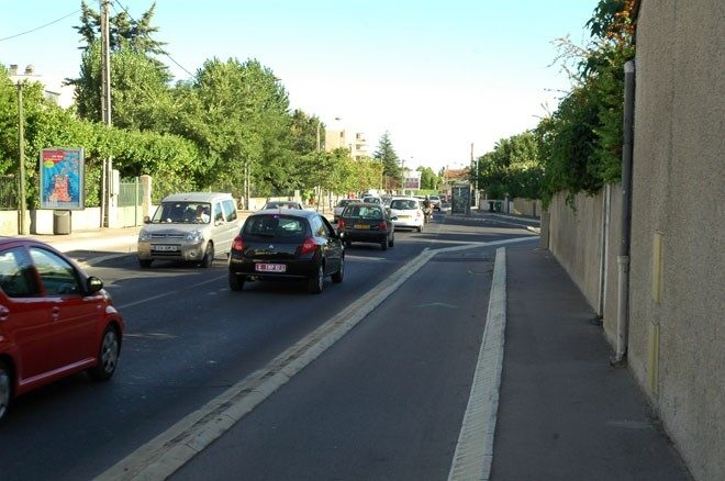 Piste cyclable de la Pompignane à Montpellier