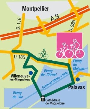 Piste cyclable du Chemin des Sables à Palavas-les-Flots