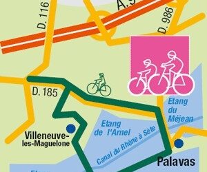 Piste cyclable du Chemin des Sables à Palavas-les-Flots