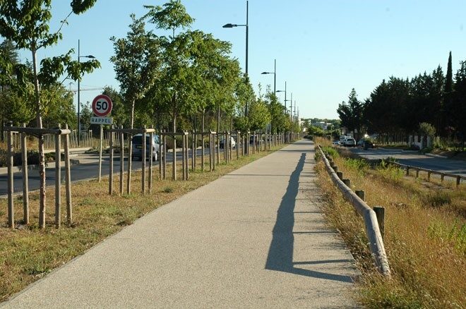 Piste cyclable du Millénaire à Montpellier