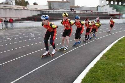 Piste d’athlétisme en dur du stade Espinassou à Niort