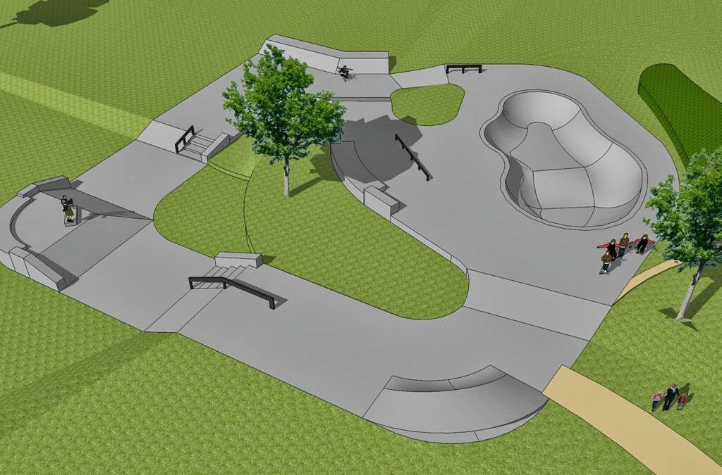 Skatepark en béton de Genas