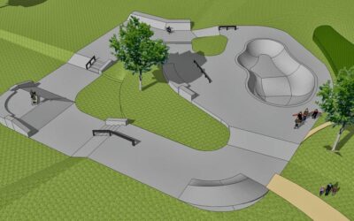 Skatepark en béton de Genas