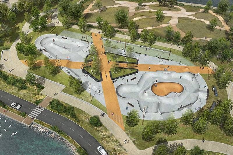 Skatepark en béton de Marignane