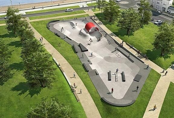 Skatepark en béton de Saint-Nazaire