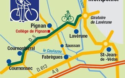 Voie verte de Laverune à Cournonsec